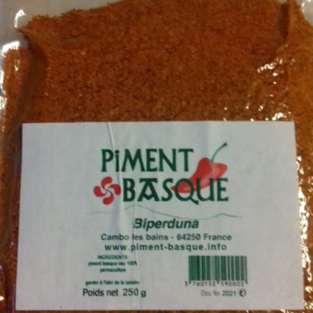 Poudre Piment Basque permaculture x 250 g variété Gorria