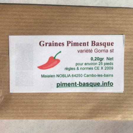 Graines de piment basque variété Gorria 2g